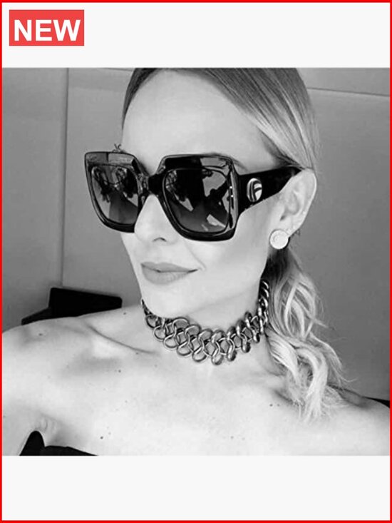 Retro Square Oversized Sunglasses for Women Vintage Inspired Shades main image 4